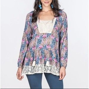 Matilda Jane Make Believe Sew Perfect Lace Peasant Top